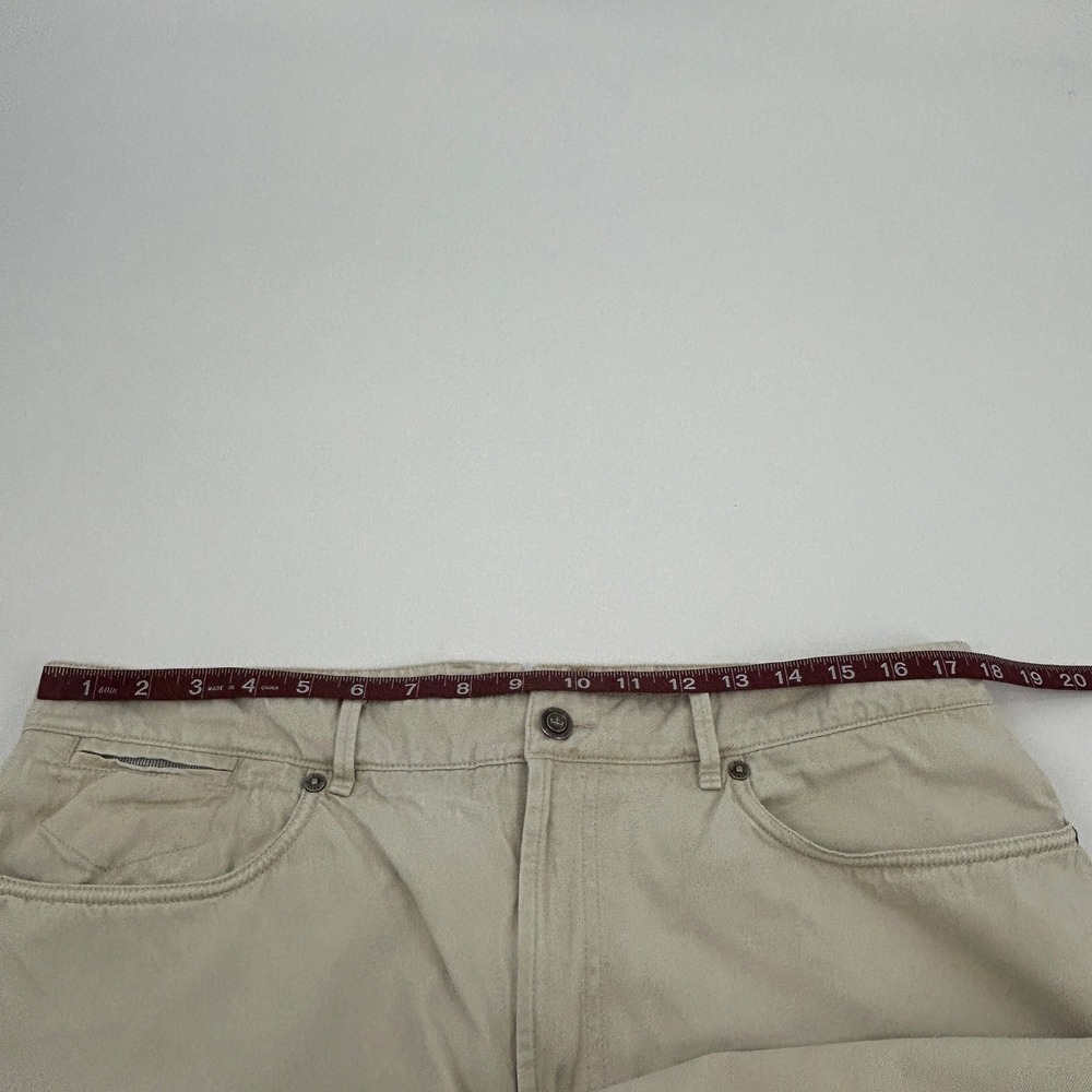 Peter Millar Pants Mens 36 Sand Pima Cotton Straight Leg 5-Pocket Golf - Picture 6 of 11